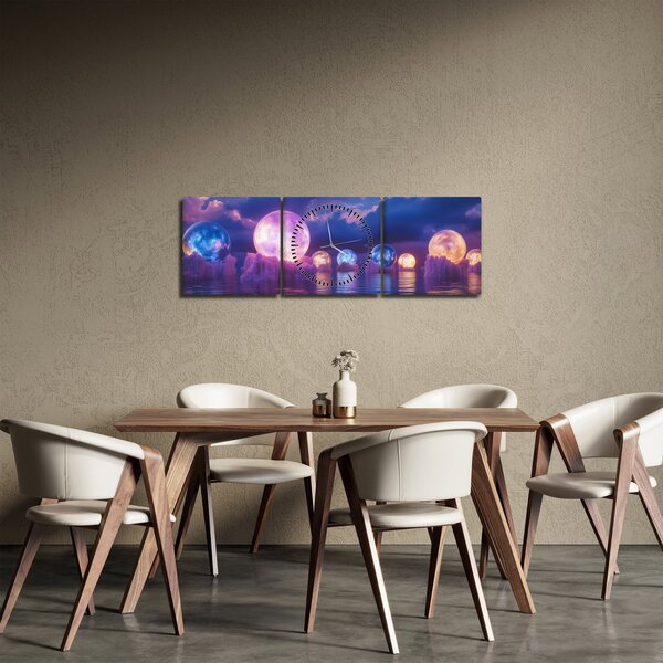 Slika - Planeti na vodi (sa satom) (90x30 cm)