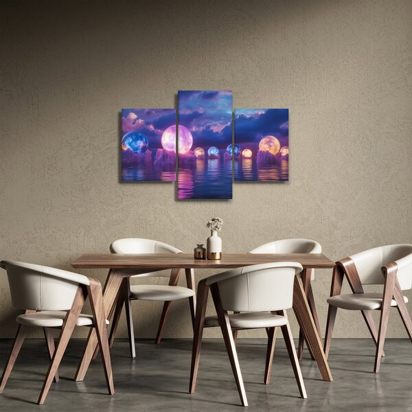 Slika - Planeti na vodi (90x60 cm)