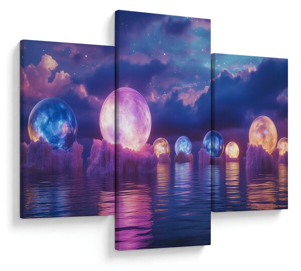 Slika - Planeti na vodi (90x60 cm)