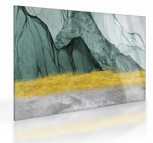 Staklena slika - Smaragdne planine N⁰2 (70x50 cm)