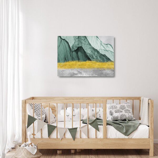 Staklena slika - Smaragdne planine N⁰2 (70x50 cm)