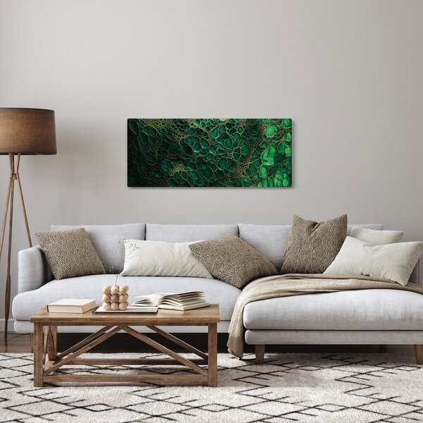 Slika - Zeleni mikroskopski prikaz (120x50 cm)