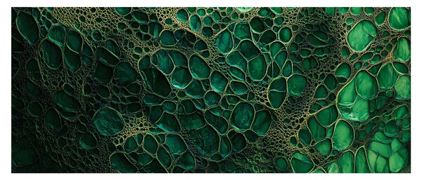 Slika - Zeleni mikroskopski prikaz (120x50 cm)