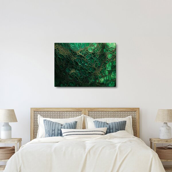 Slika - Zeleni mikroskopski prikaz (70x50 cm)
