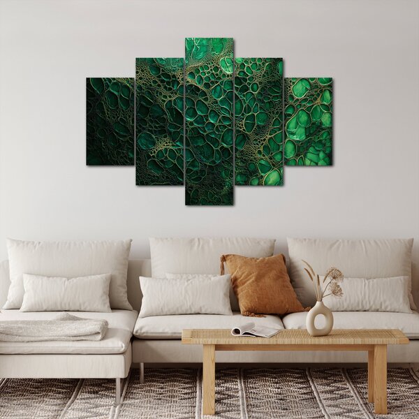 Slika - Zeleni mikroskopski prikaz (150x105 cm)