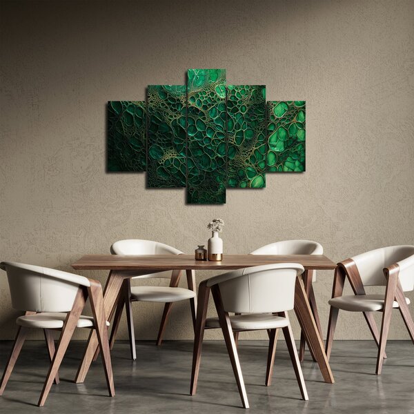 Slika - Zeleni mikroskopski prikaz (150x105 cm)
