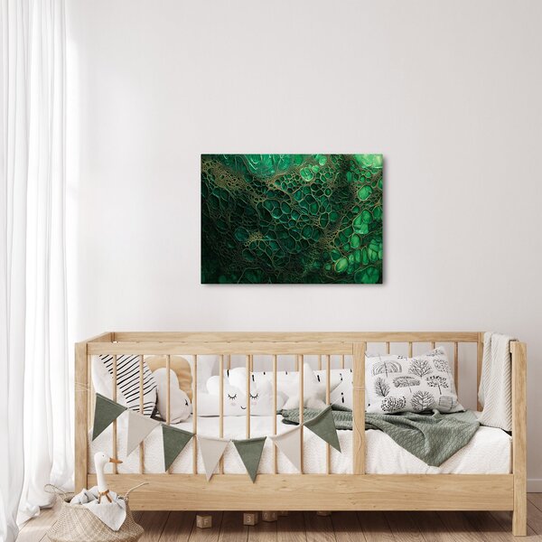 Slika - Zeleni mikroskopski prikaz (70x50 cm)