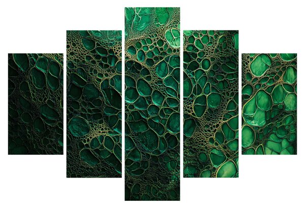 Slika - Zeleni mikroskopski prikaz (150x105 cm)