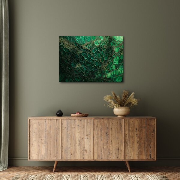 Slika - Zeleni mikroskopski prikaz (70x50 cm)