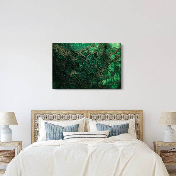 Slika - Zeleni mikroskopski prikaz (90x60 cm)