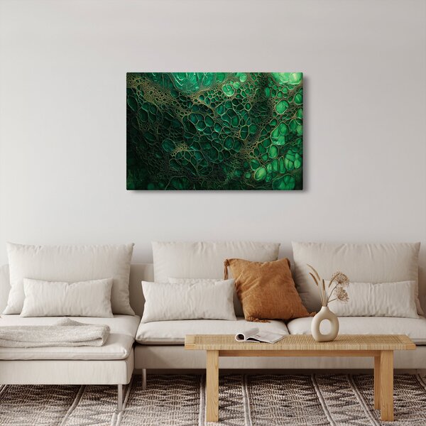 Slika - Zeleni mikroskopski prikaz (90x60 cm)