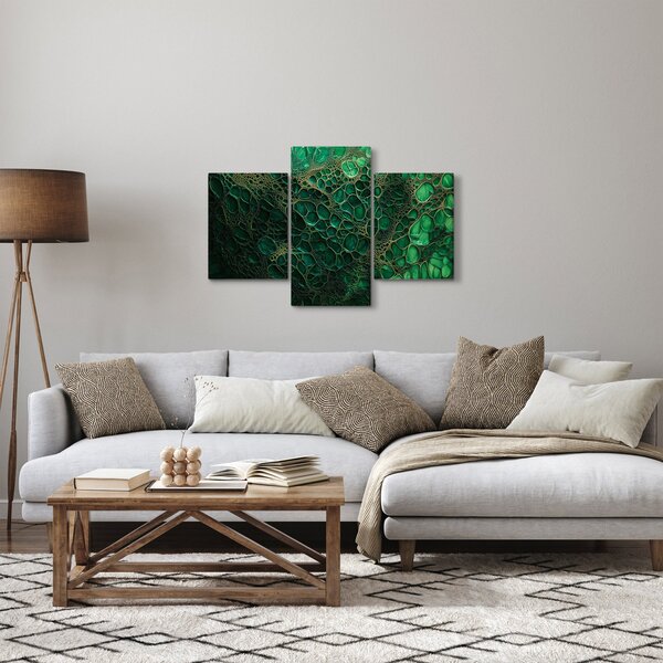 Slika - Zeleni mikroskopski prikaz (90x60 cm)