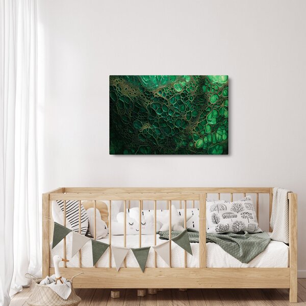 Slika - Zeleni mikroskopski prikaz (90x60 cm)