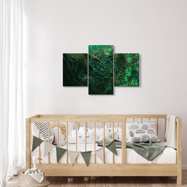Slika - Zeleni mikroskopski prikaz (90x60 cm)