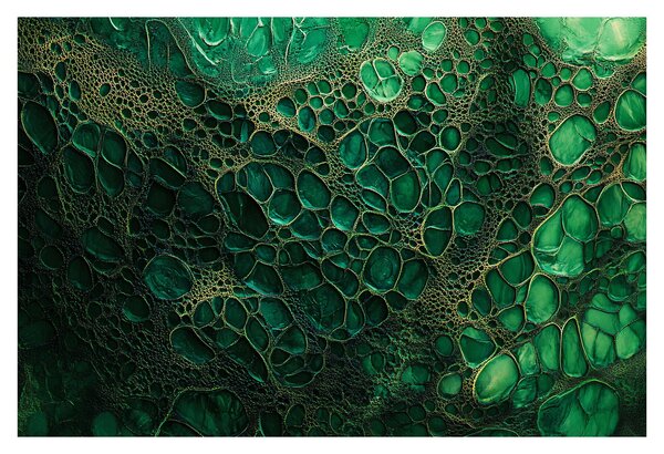 Slika - Zeleni mikroskopski prikaz (90x60 cm)