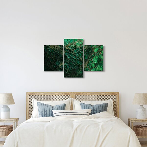 Slika - Zeleni mikroskopski prikaz (90x60 cm)