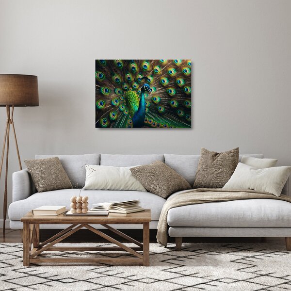 Staklena slika – Paun (70x50 cm)