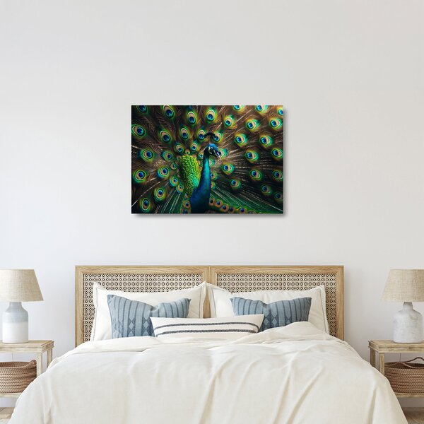 Staklena slika – Paun (70x50 cm)