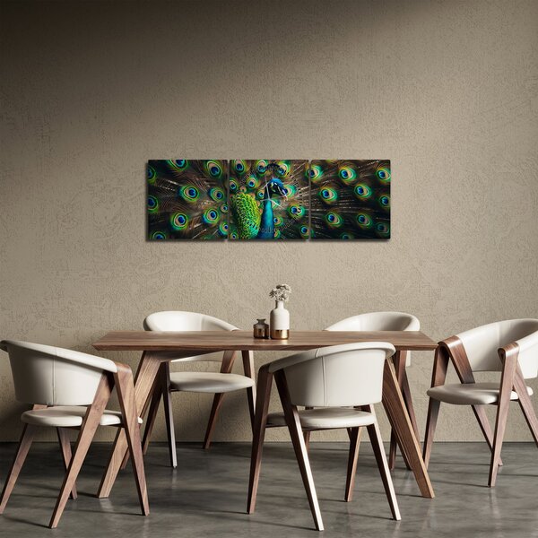 Slika – Paun (sa satom) (90x30 cm)