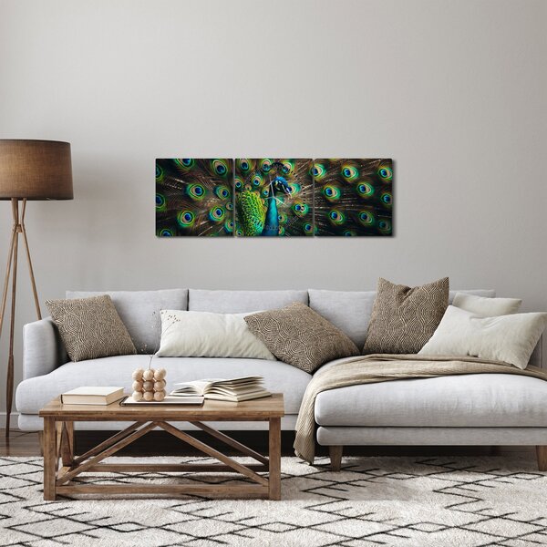 Slika – Paun (sa satom) (90x30 cm)