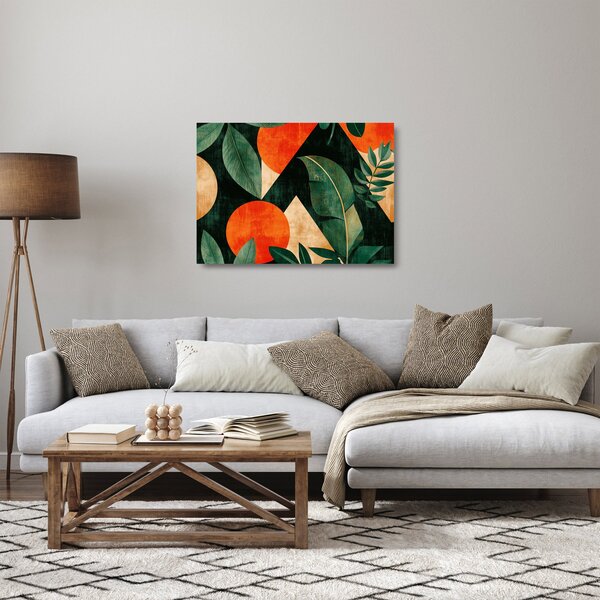 Staklena slika - Geometrijski prirodni motivi II. (70x50 cm)
