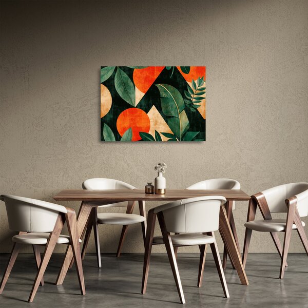 Staklena slika - Geometrijski prirodni motivi II. (70x50 cm)
