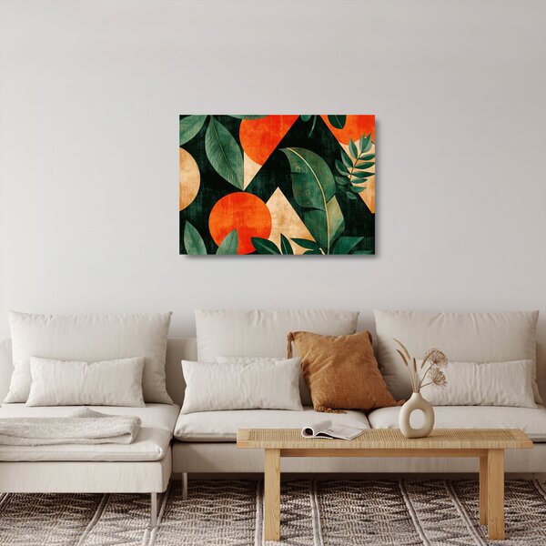 Staklena slika - Geometrijski prirodni motivi II. (70x50 cm)