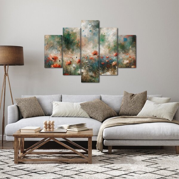 Slika – Apstrakcija polja s makovima (150x105 cm)