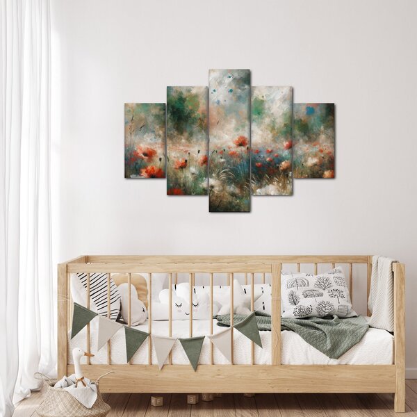 Slika – Apstrakcija polja s makovima (150x105 cm)