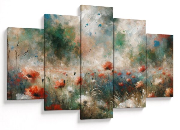 Slika – Apstrakcija polja s makovima (150x105 cm)