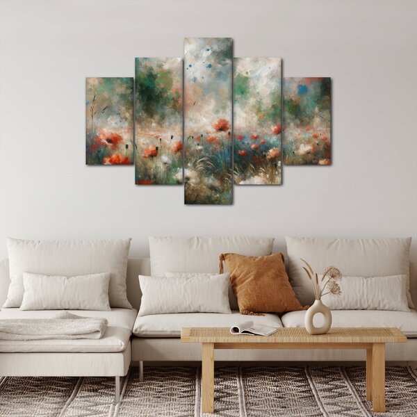 Slika – Apstrakcija polja s makovima (150x105 cm)