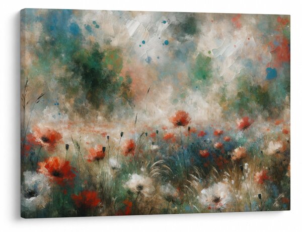 Slika – Apstrakcija polja s makovima (70x50 cm)