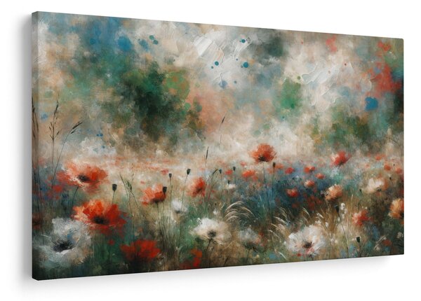 Slika – Apstrakcija polja s makovima (90x60 cm)