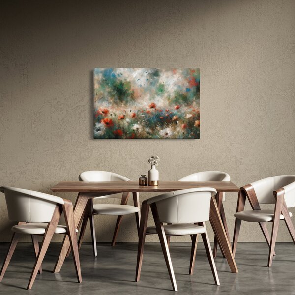 Slika – Apstrakcija polja s makovima (90x60 cm)