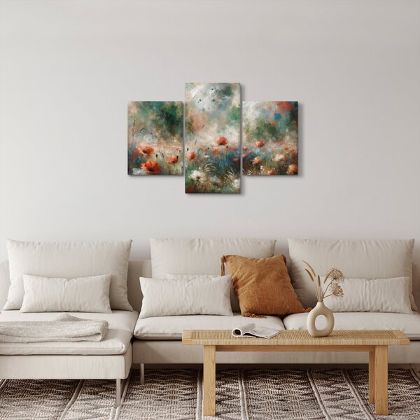 Slika – Apstrakcija polja s makovima (90x60 cm)