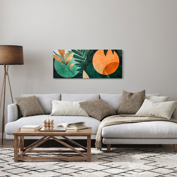 Slika - Geometrijski prirodni motivi (120x50 cm)