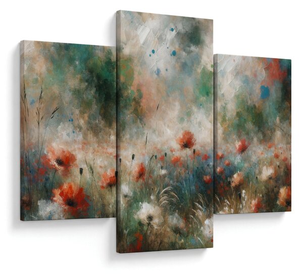 Slika – Apstrakcija polja s makovima (90x60 cm)