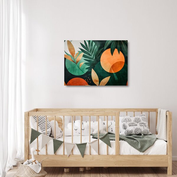 Staklena slika - Geometrijski prirodni motivi (70x50 cm)