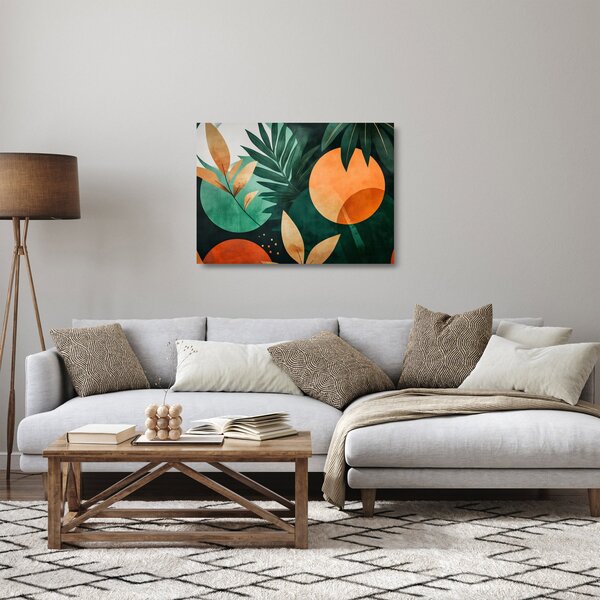 Staklena slika - Geometrijski prirodni motivi (70x50 cm)