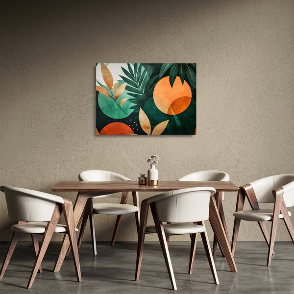 Staklena slika - Geometrijski prirodni motivi (70x50 cm)