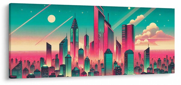 Slika – Veliki grad u pop-art stilu (120x50 cm)