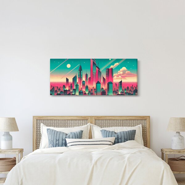 Slika – Veliki grad u pop-art stilu (120x50 cm)