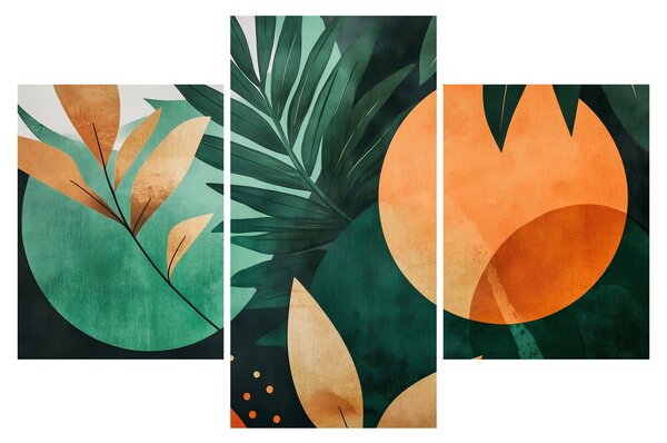 Slika - Geometrijski prirodni motivi (90x60 cm)
