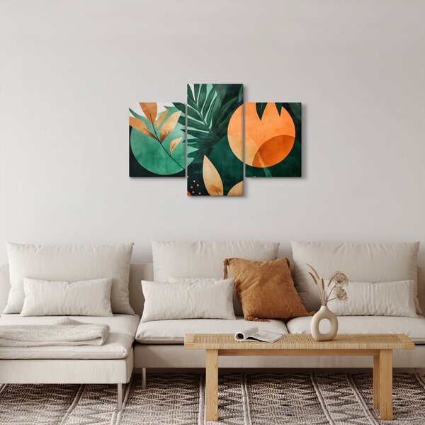 Slika - Geometrijski prirodni motivi (90x60 cm)