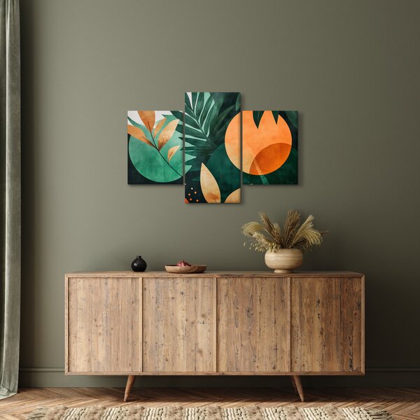 Slika - Geometrijski prirodni motivi (90x60 cm)