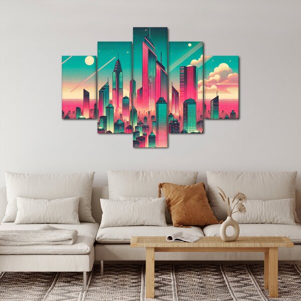 Slika – Veliki grad u pop-art stilu (150x105 cm)