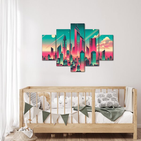 Slika – Veliki grad u pop-art stilu (150x105 cm)
