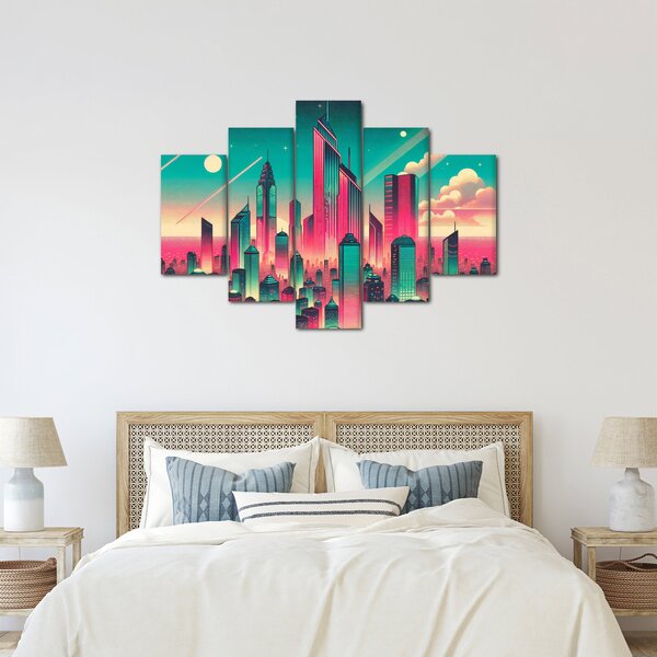 Slika – Veliki grad u pop-art stilu (150x105 cm)
