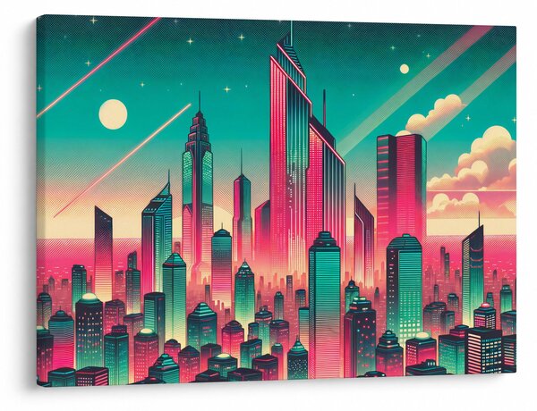 Slika – Veliki grad u pop-art stilu (70x50 cm)