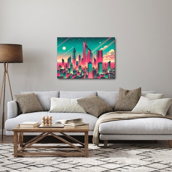 Slika – Veliki grad u pop-art stilu (70x50 cm)